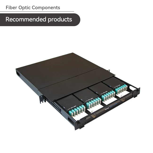 1U SLIDING HIGH-DENSITY PRE-TERMINATED/FUSION-SPLICED FIBER OPTIC PATCH PANEL